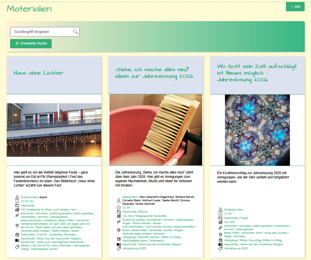 Screenshot-Materialpool